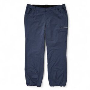 Duluth Black Hills Water-Repellent Winter Pants Women's Navy Blue Fleece Line 16